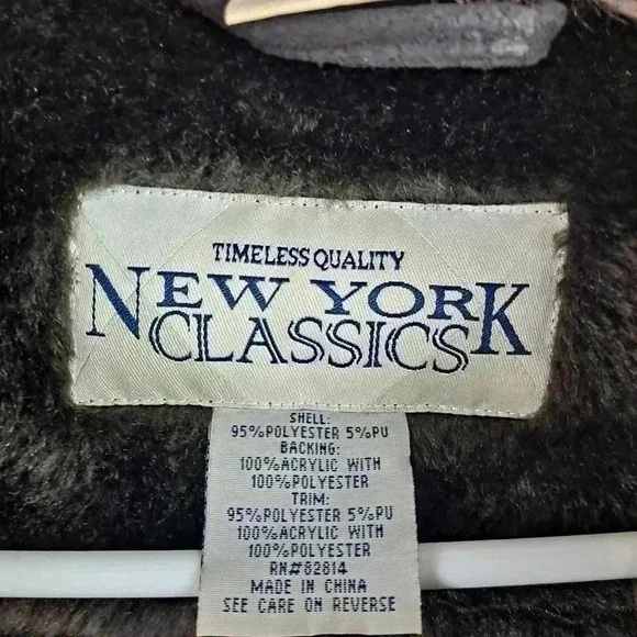 New York Classic Faux fur Jacket Size Medium - Picture 11 of 13